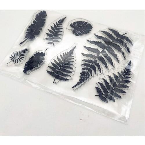 11x16CM Leaves Transparent Seal Clear Stamps Silicone Seal Roller Stamps DIY Scrapbook Album / Card Christmas Wedding