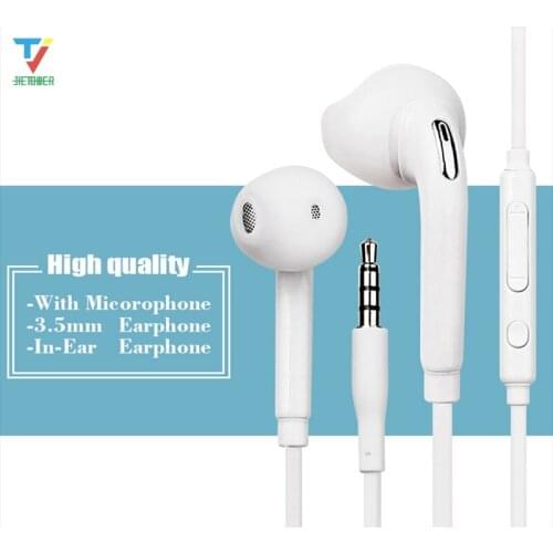 300pcs/lot earphone in-ear 3.5mm With Volume Control with Mic For Samsung Galaxy s6 edge S7 s5 s4 s3 note 5 4 3 wholesale cheap
