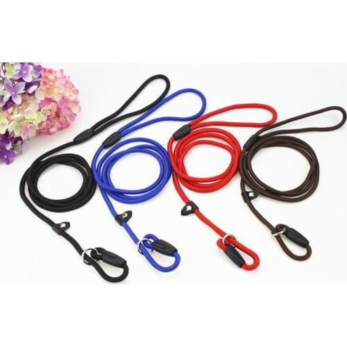 4 Colors 130cm Pro Pet Dogs Nylon Rope Training P Leash Slip Lead Strap Adjustable Traction Collar for small puppy dog S M L