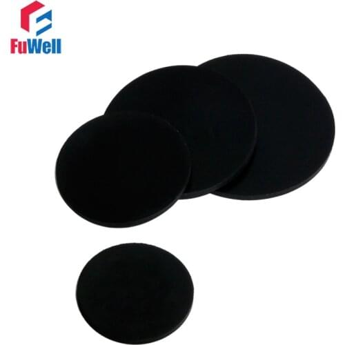 5pcs Flat Gasket Ring Black FKM Cushion Solid Plain Sealing Rubber Ring Gasket 10mm~50mm OD Flat Gasket Ring Washer