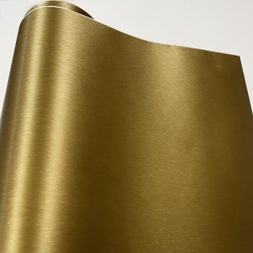 50cmx200cm Gold Aluminum Brush Vinyl Film Car Sticker Aluminium Vinyl Wrap Aluminum Brush Car Stickers Car Wrap Auto Sticker