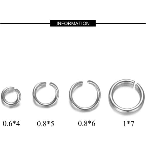 500pcs Stainless Steel Jump Rings Single Loops Open Jump Rings Plit Rings For DIY Jewelry Making Accessories