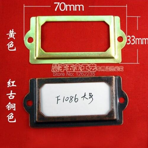 70*33mm Drawer label brand Signs Signs drawer vintage card inserted Shelf notes Accessories Insert paper holder Wholesale