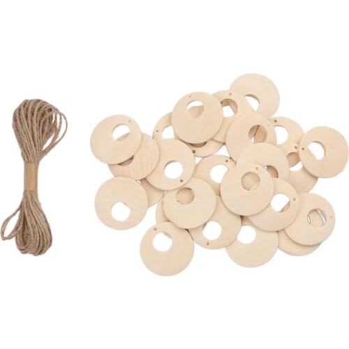 81pcs/box Christmas Wooden Pendants Xmas Tree Hanging Ornaments DIY Wood Crafts For Home Party Room Decorations