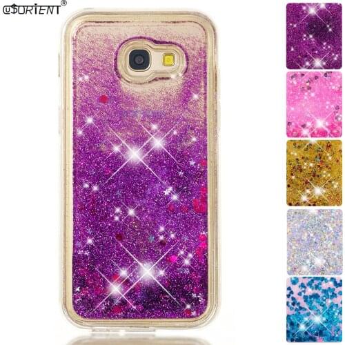Glitter Liquid Case for Samsung Galaxy A5 2017 A57 Cute Bling Dynamic Quicksand Full Cover SM-A520F SM-A520F/DS Fitted Cases