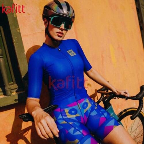 Cafete Cycling Jersey Ladies Professional Triathlon Sportswear Summer New Short-sleeved Jumpsuit Cycling Team Uniform Suit
