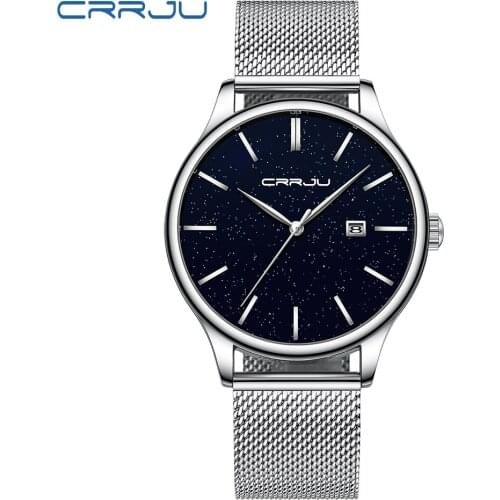 Watches CRRJU Sport Men Watches Waterproof Military Chronograph Quartz Man Outdoor Big Dial Watch Army Clock Relogio Masculino