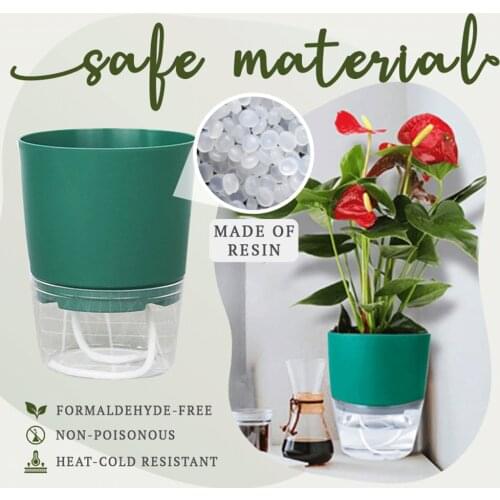 Flower Pot Transparent Automatic Water-absorbing Succulent Flower Pot Hydroponic Flower Pot Plastic Self Watering Planters