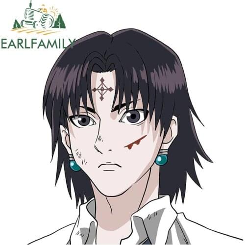 EARLFAMILY 13cm x 13cm for Hunter x Hunter Chrollo Lucilfer Car Stickers Vinyl Car Accessoires Motorcycle Decals Bumper Decor
