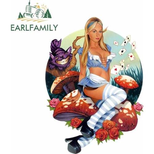 EARLFAMILY 13cm x 9.5cm For Sexy Girls Funny Car Stickers Car Accessories Decal 3D Custom Printing Vinyl Material for VAN JDM RV