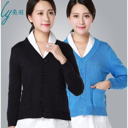 Cardigan Sweater Coat Nurse Sweater Doctor Cardigan Sweater Thick Nurse Coat Doctor Navy Cardigan Sweater