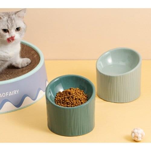 Ceramic Bowl For Pet Cats Pet Food Water Feeder Cats Small Dogs Pet Bowl Non Slip Durable Cat Bowl For Cervical Spine Protection