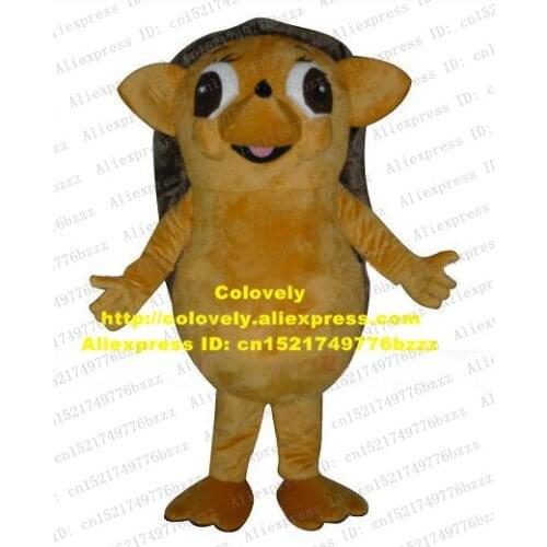 Pretty Brown Hedgehog Hedgepig Rrinaceus Earopaeus Igel Erinaceus Europaeus Mascot Costume Black Nose Big Eyes No.4456 FS