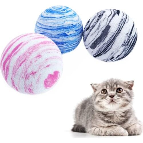 EVA Colorful Planet Pet Cat Play Toy Ball Funny Cat Puppy Interactive Toys Chewing Ball Tooth Toy for Cat Dog Pet Accessories