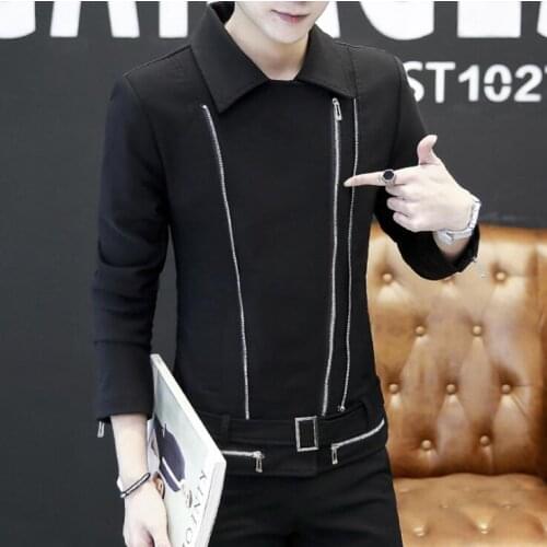 Free shipping Teen New Korean lapel jacket men cotton comfort mens jackets Fashion belt zipper mens slim Coat Male Outerwear