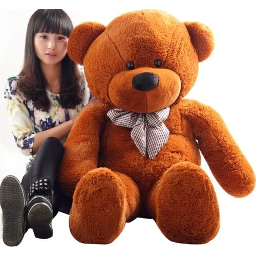 High Quality 80/100CM 3 Colors Teddy Bear With Scarf Stuffed Animals Bear Plush Toys Teddy Bear Doll Lovers Birthday Baby Gift