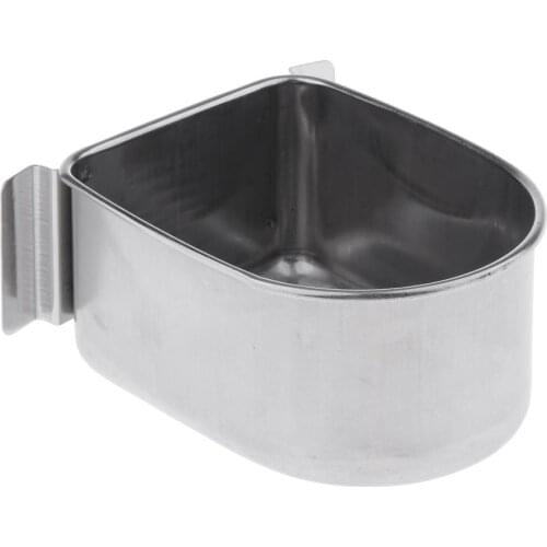 Stainless Steel Food Water Bowls for Cockatiel Conure Parakeet Budgies Finches