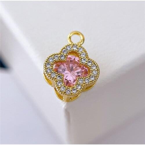 1PCS Real 18K Gold Plated Necklace Pendant Charms for Jewelry Findings Components Making Supplies DIY Cupron Accessories