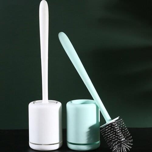 Eyliden TPR Toilet Brush Rubber Head Holder Cleaning Brush For Toilet Wall Hanging Floor Bathroom Cleaning Tool with Tweezers
