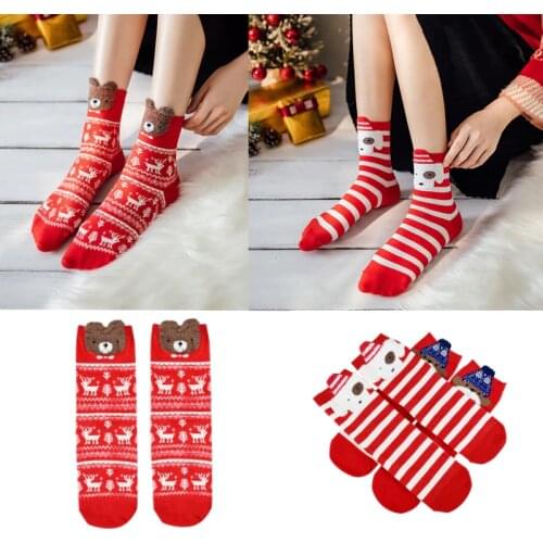 Christmas Socks Elk Santa Claus Socking New Year Xmas Decoration Kids Gift for Home Merry Christmas Noel Navidad Natal рождество