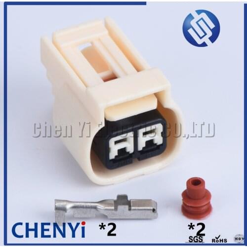 Pink 2 Pin auto connector plug waterproof automotive connector (2.2) female,including terminals and seal waterproof plugging