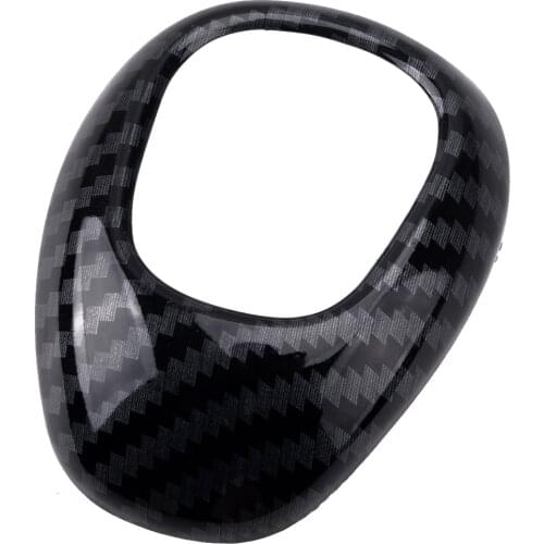 Gear Shift Knob Shifter Head Cover Trim Frame Car Decor Black Carbon Fiber Texture ABS Fit For Chevrolet Equinox 2017 2018 2019