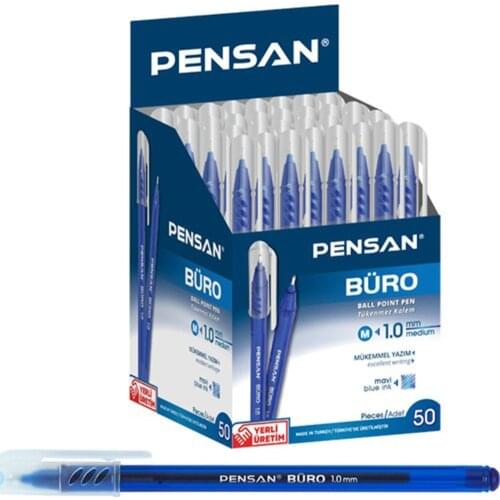 Pensan Office ballpoint pen 1MM 2270 50 pcs School Office Office travel all use Black Blue Red