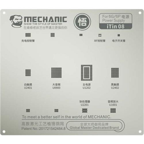 Mechanic ITin Power Logic Steel Mesh BGA Reballing Stencil For phone 6/6p/6s/6p/6sp/7/7p/8/8p/x/xs/xsmax Ic Plant Tin Repair