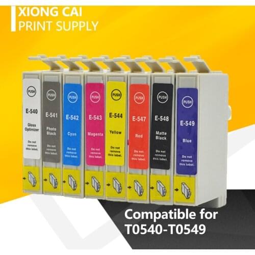 T-0540 541 542 543 547 Compatible ink cartridge for Epson R800 R1800 with chip T0540/T0541/T0542/T0543/0544/T0547/ T0548/T0549