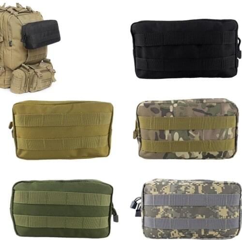 Tactical MOLLE Military Airsoft Horizontal Admin Pouch Utility Survival Pocket EDC Tool Bag Hunting Accessories