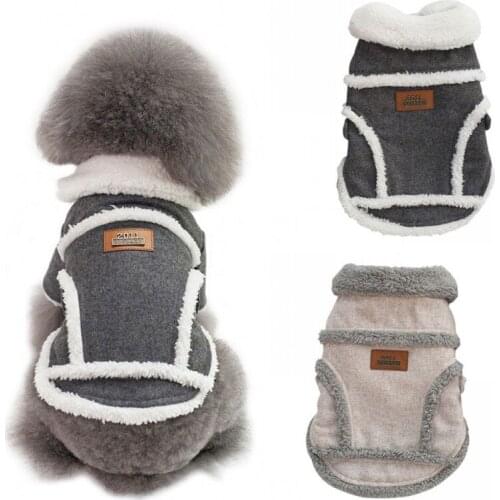 Warm Dog Clothes Winter Thicken Coat French Bulldog Motorcycle Coat For Small Large Dogs Outfit Pug Jacket For Chihuahua Clothes