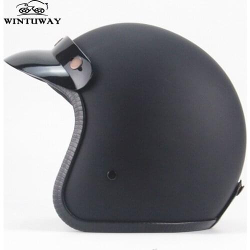 WINTUWAY Motorcycle Vintage Helmet Motorcycle Capacete3/4 Open Face Capacete Vintage Chopper Helmet Cascos Para Moto