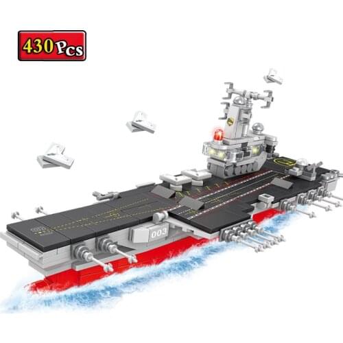 WW2 Military Series World War II Type 003 Sea Battleship Soldier Weapon MOC Building Blocks Bricks Toys Gifts