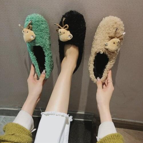 Womens Shoes Cow Suede Winter Female Warm Fur Moccasins Flat Shoes Women Loafers Fashionable Flat Shoes Zapatos Mujer W36-90