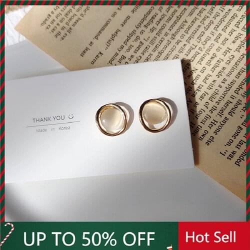 Earrings 2021 Trend Earrings for Women French Retro Earrings Simple Round Small Earrings Commuter All-match Earrings Jewelry