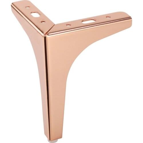 4Pcs/Set Electroplated rose gold furniture legs Sofa Cupboard Cabinet Furniture Level Feet Home Accessories for DIY Handcrafts