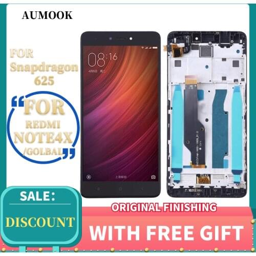 AAA++ Display For Redmi Note 4X LCD With Frame Touch Screen Digitizer Display For Redmi Note 4X LCD Global Version Snapdragon625