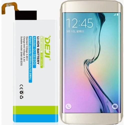 DEJI For SAMSUNG S6 Edge Battery Real Capacity 2600mAh Internal Batarya Replacement With Free Tool Kit G9250 Sticker 0 Cycle