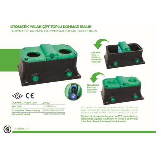 Animal AUTOMATIC NON-FREEZING UP TO -35 WATER BOWL DOUBLE BALL