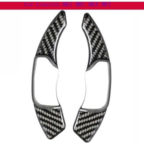 Car Accessories 2PCS Quality Carbon Fiber DSG Steering Wheel Shift Paddle Shifter for Lincoln MKZ MKC MKX MKT