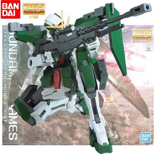 Bandai Gundam MG 1/100 GN-002 Dynames Gundam ABS Anime Action Figures Assembly Collectable Model Toys Birthday Gift 18CM