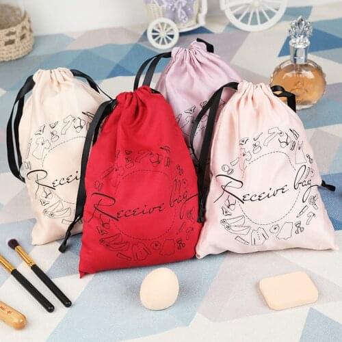 CBRL large Satin drawstring pouches Satin jewelry gift pouches bags custom shoe dust bag for shoe storage and packaging
