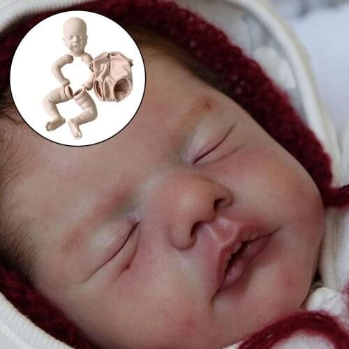 19inch Reborn Doll Kit Popular Sam Sweet Sleeping baby fresh color soft Lifelike DIY Soft Silicone Doll Kit