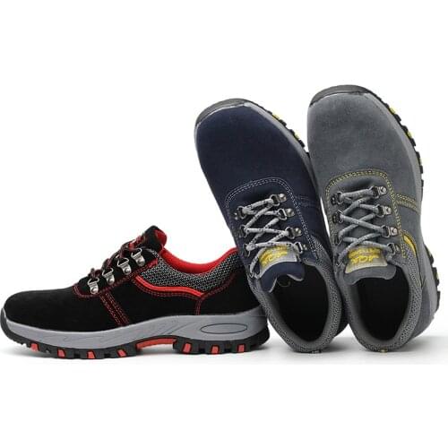 Lightweight Breathable Men Safety Shoes Steel Toe cap Work Shoes For women Anti-smashing Punctureproof Sole Construction Sneaker