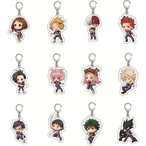 My Hero Academia Katsuki Shoto Todoroki Shigaraki Himiko Eijiro Acrylic Figure keychain Keyring Collection Model Gifts Cosplay