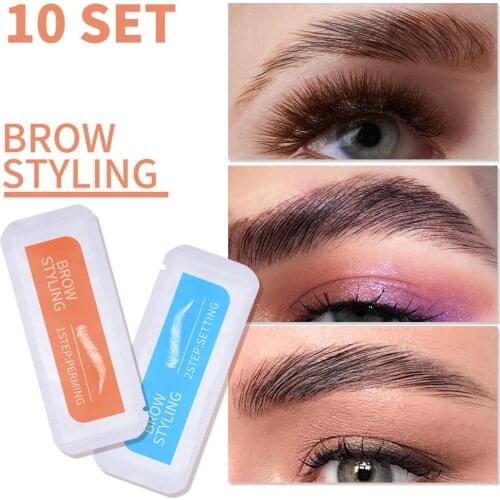 10 SET Brow Lamination Kit Safe Brow Lift Eyebrow Lifting Protable Travel Kit Eyebrow Professional Beauty Salon Brow Lamination