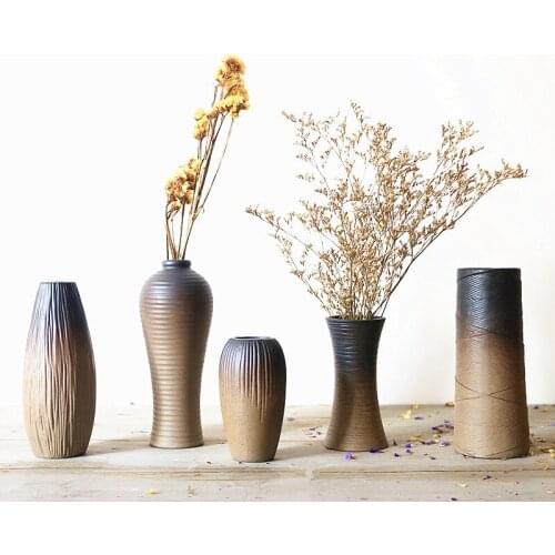 Natural style Ceramic vase flower vase home decor flower pots ceramic Home Decorative Vase succulent planter vase home decor