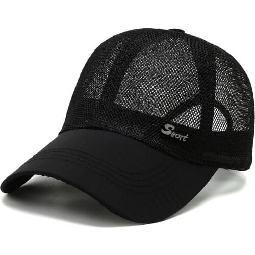 2020 new mens summer thin sun hat outdoor sunscreen mesh baseball cap breathable sun hats wild casual fishing caps