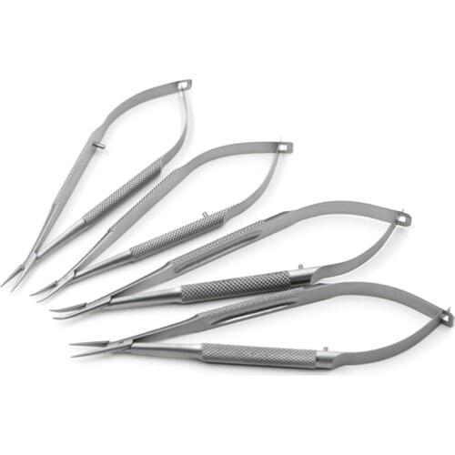 Stainless steel ophthalmological microscopy needle holder, straight elbow, cosmetic plastic surgery 12.5cm