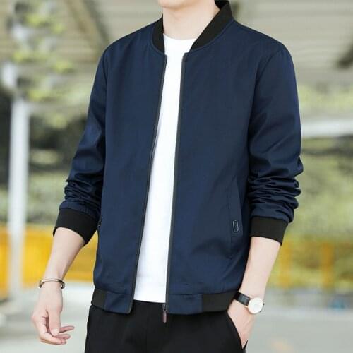 Mens Korean coat spring and autumn new youth baseball uniform casual joker parker mens fashion coat